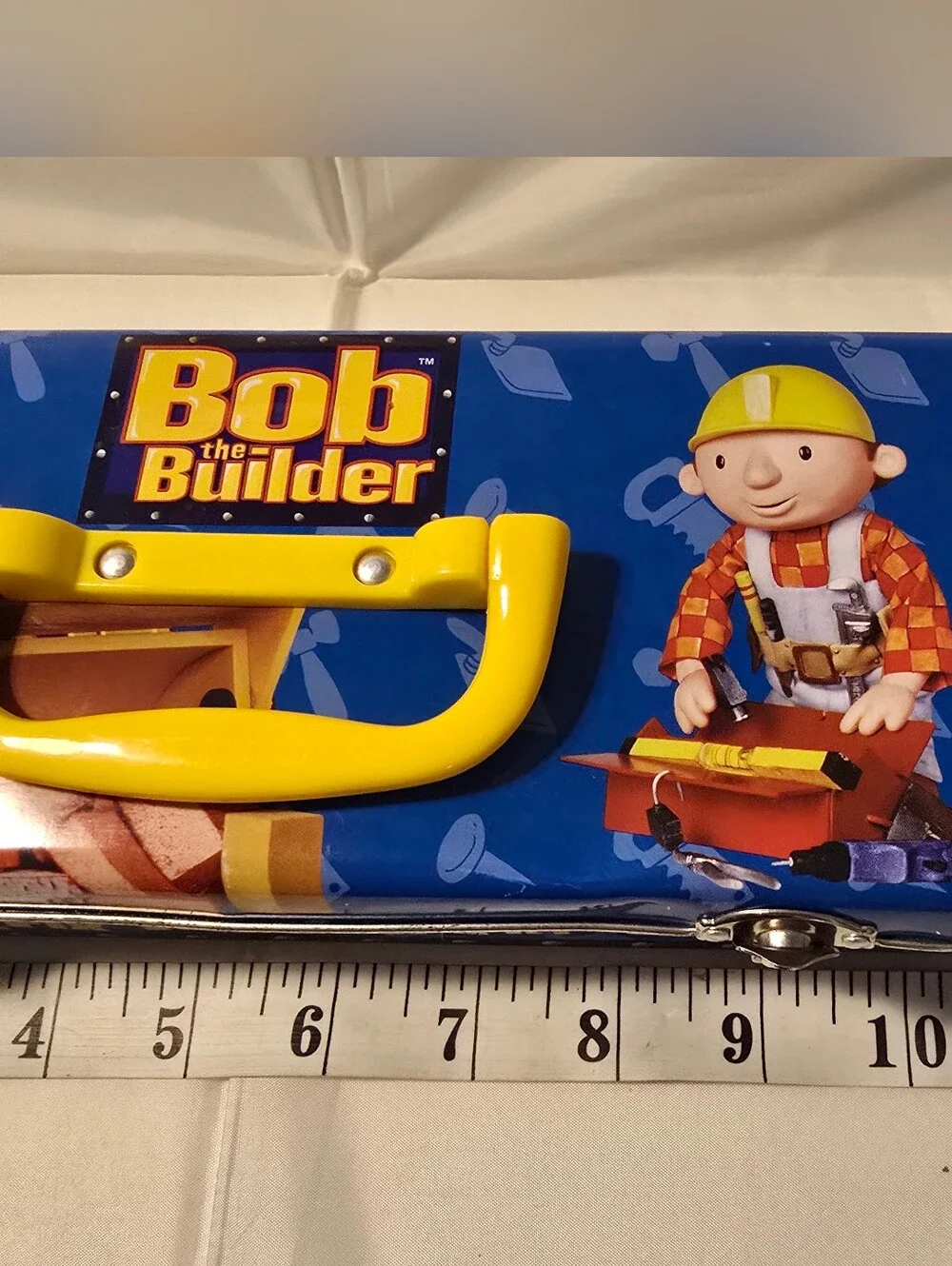 Vintage 2002 Bob the Builder Tin Metal Toolbox The Tin Box Company 12